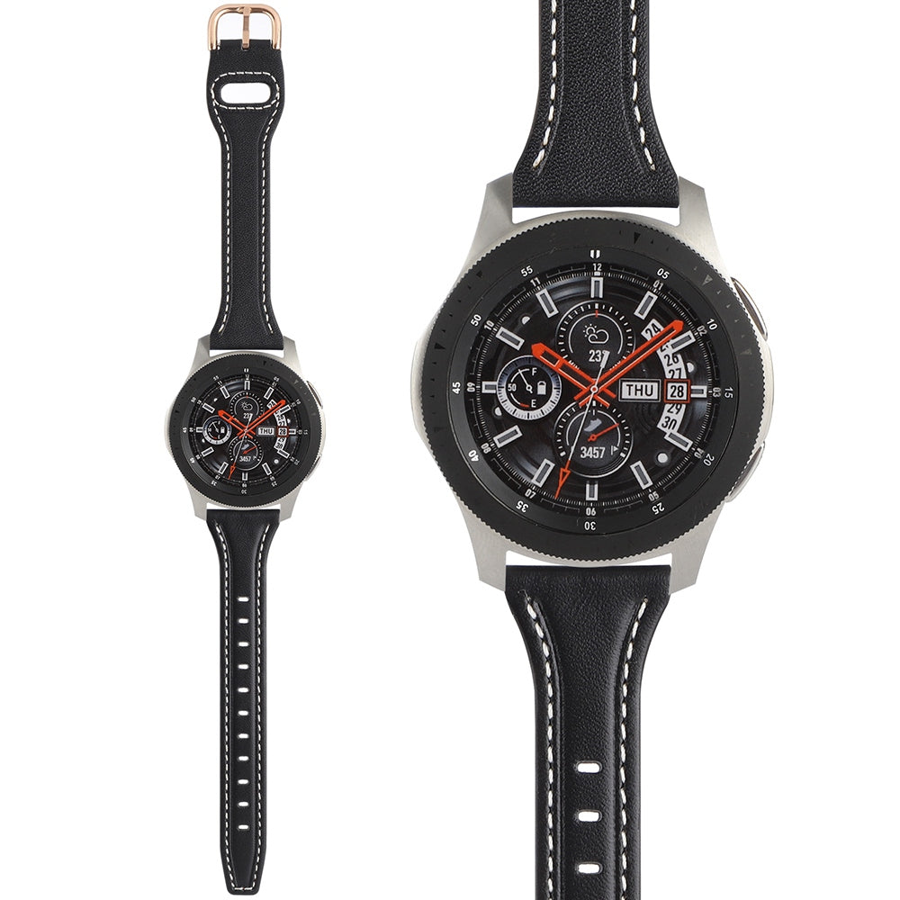 For Samsung Galaxy Watch 3 45mm Huawei Watch GT3 Pro 46mm Genuine Leather Watch Strap 22mm T-shaped Replacement Band For Samsung Galaxy Watch 3 45mm Huawei Watch GT3 Pro 46mm Genuine Leather Watch Strap 22mm T-shaped Replacement Band